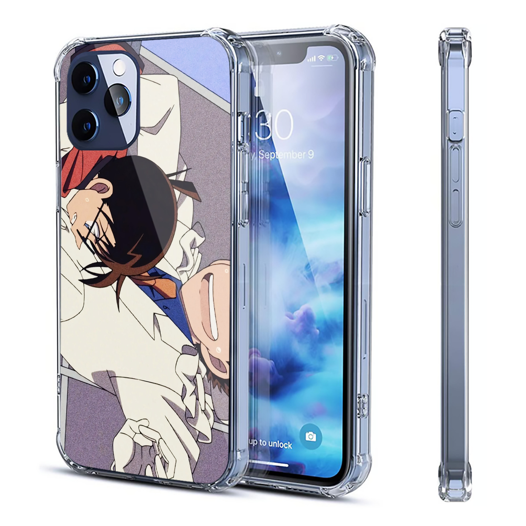 （画像用） 名探偵コナン Detective Conan 【iPhone 12シリーズ対応】透明スマホケース（クリアソフトケース）